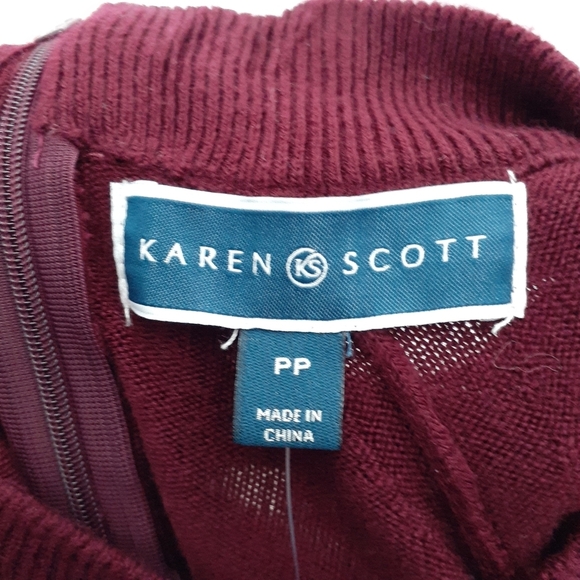 Karen Scott Sweater PP Mock Neck 107 - Picture 4 of 5